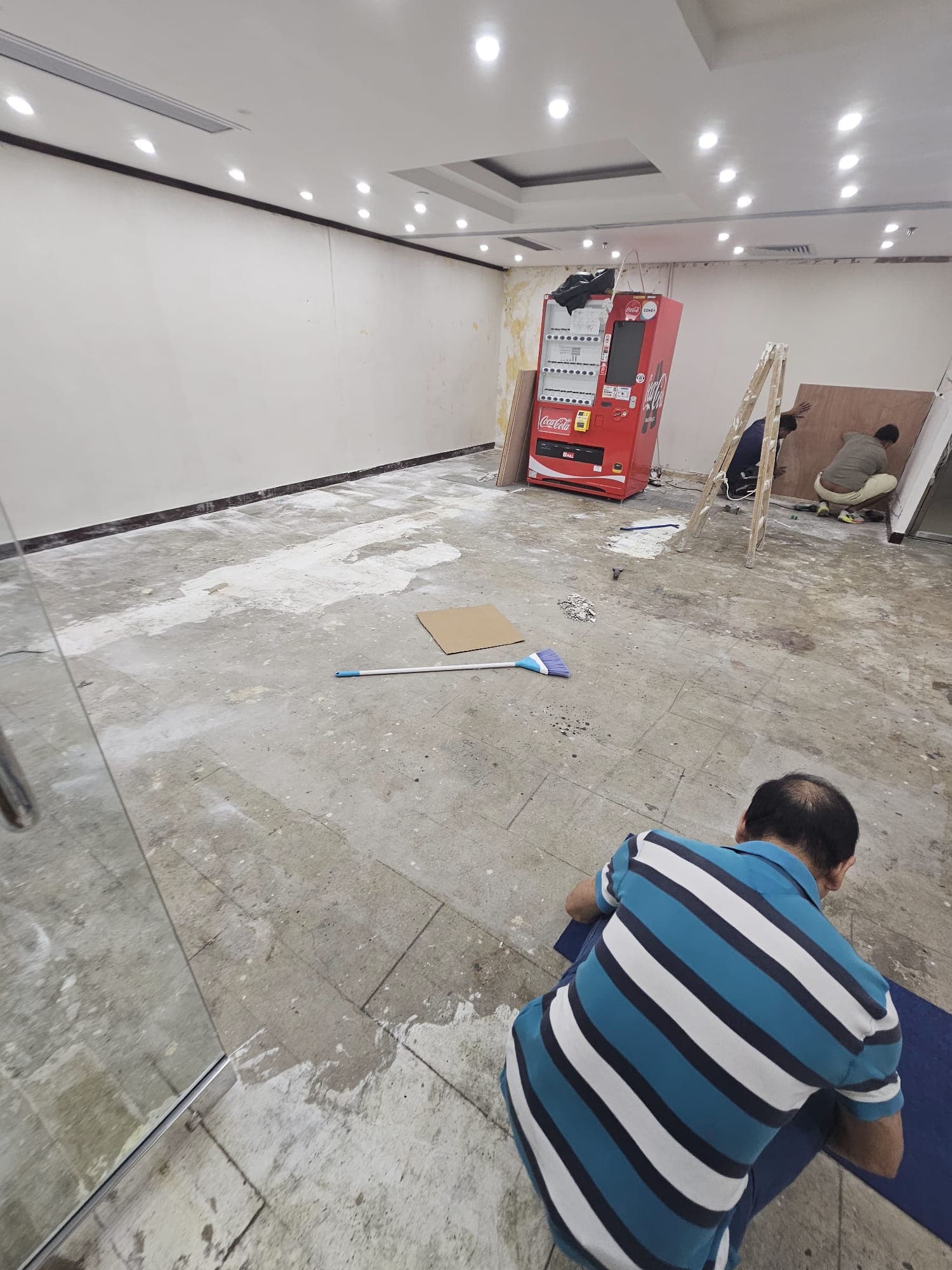 Before: interior refurbishment work