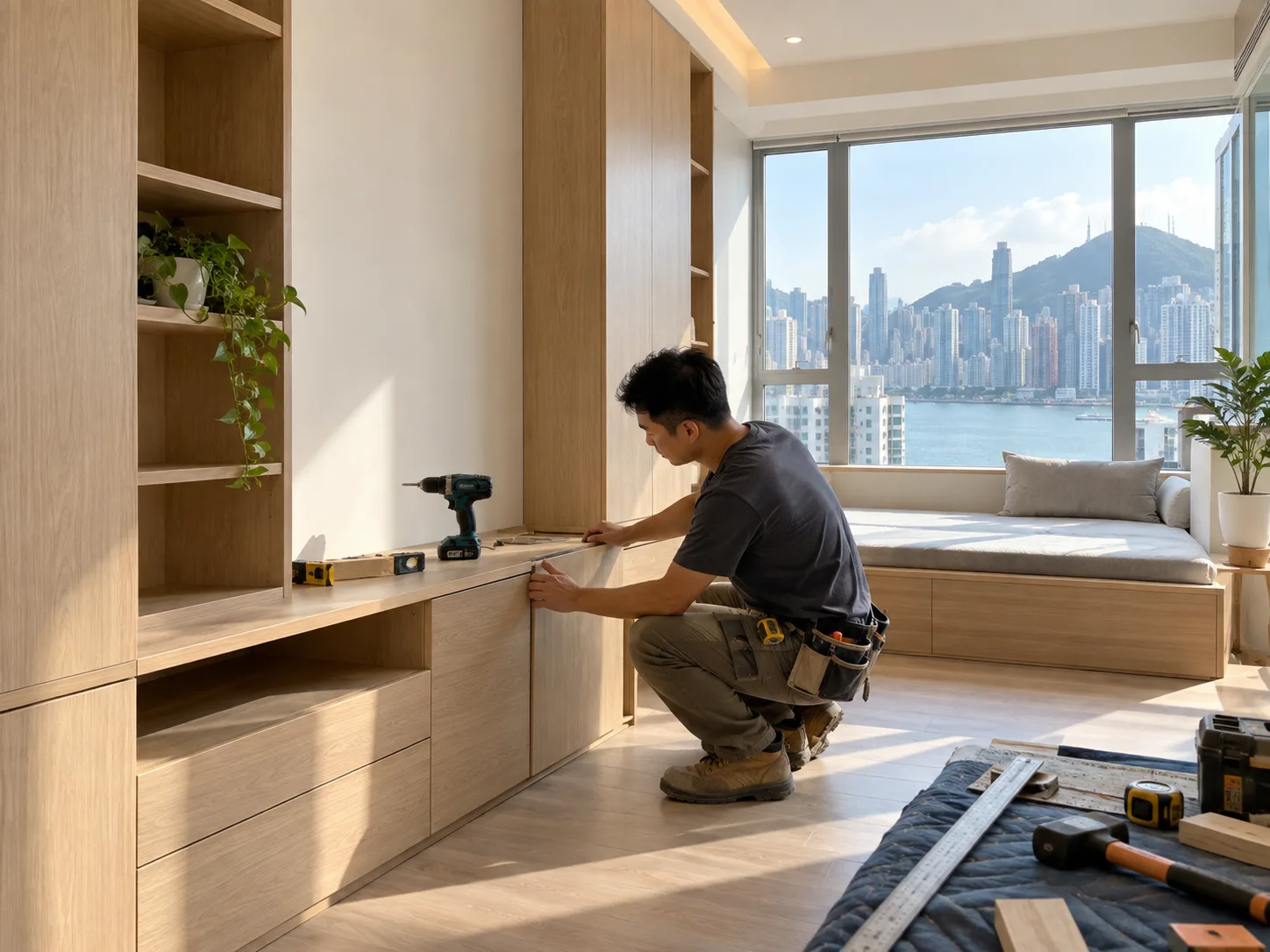 Renovation work in a Hong Kong home