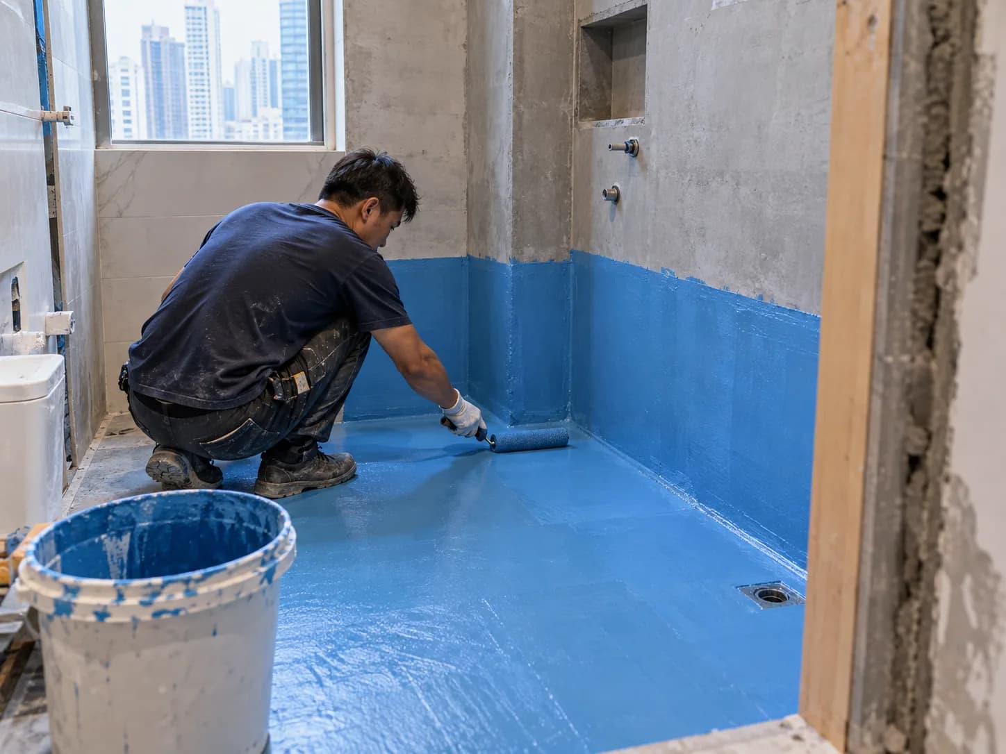 Waterproofing work on a home surface